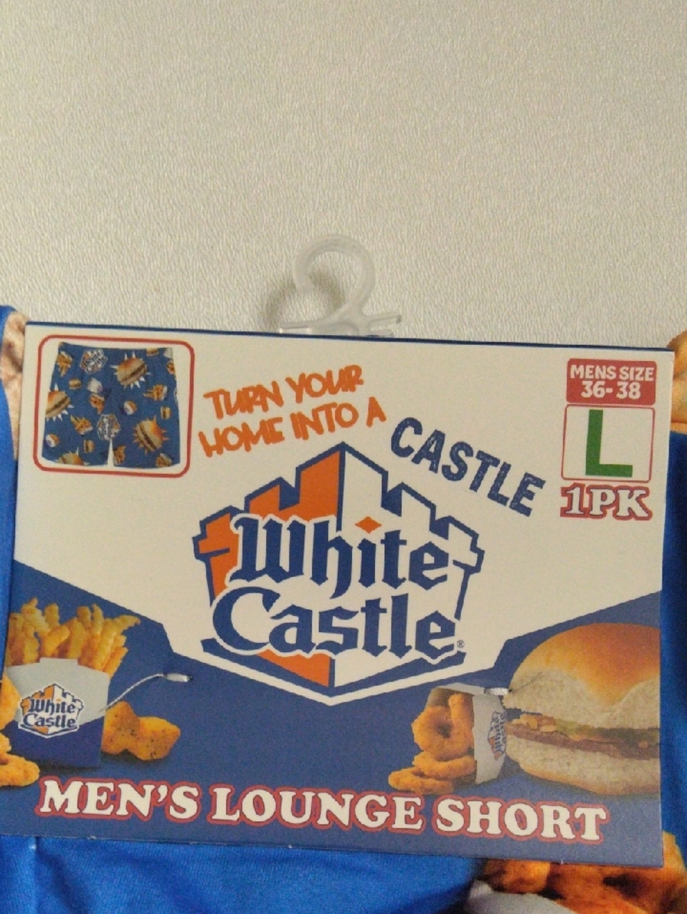 White Castle Men's Lounge Short Boxers Size L 36-38" New - Picture 2 of 4